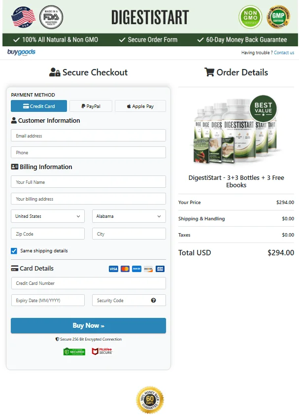 buy Digestistart website